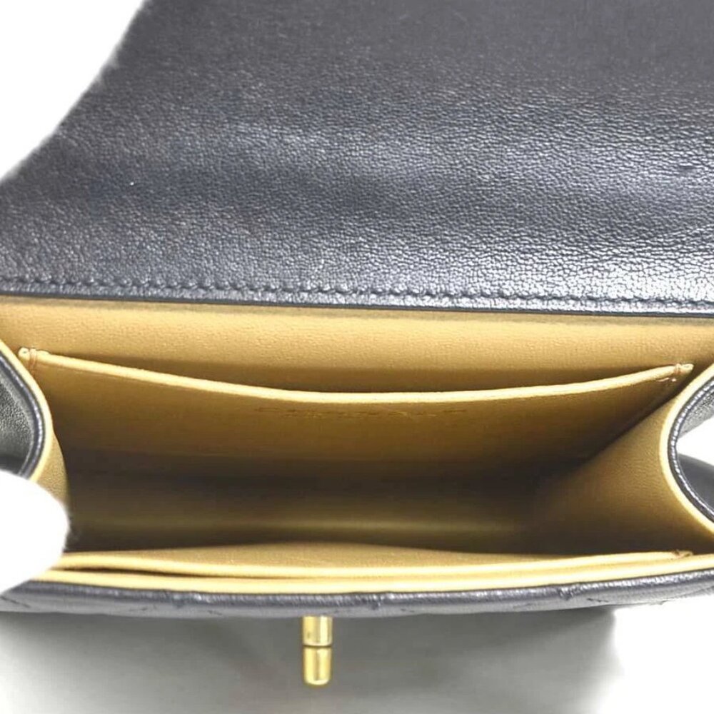 Auth CHANEL Matelasse Crossbody Shoulder Bag Black/Off White Leather - Picture 11 of 14